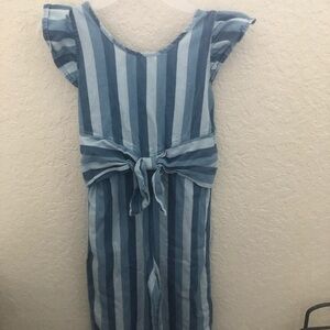 Girls chambray jumpsuit size 7/8